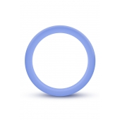 Голубое люминесцентное кольцо Silicone Glo Cock Ring - Blush Novelties - в Рыбинске купить с доставкой