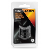 Черное эрекционное кольцо на мошонку Beef Ball Stretcher Snug X Long - Blush Novelties - в Рыбинске купить с доставкой