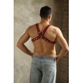 Черно-красная мужская портупея Black-Red - БДСМ Арсенал - купить с доставкой в Рыбинске