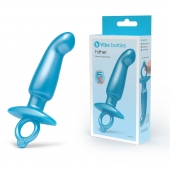 Голубая анальная пробка для массажа простаты Hither Silicone Prostate Plug - 14,3 см. - b-Vibe - в Рыбинске купить с доставкой