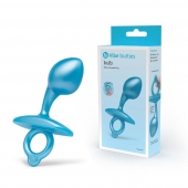 Голубая анальная пробка для массажа простаты Bulb Silicone Prostate Plug - 10,7 см. - b-Vibe - в Рыбинске купить с доставкой