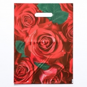 Пакет с цветочным принтом и вырубной ручкой (30х40 см) - Сима-Ленд - купить с доставкой в Рыбинске