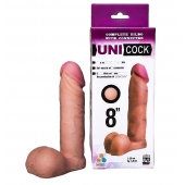 Фаллическая насадка для страпона UNICOCK 8  - 20 см. - LOVETOY (А-Полимер) - купить с доставкой в Рыбинске