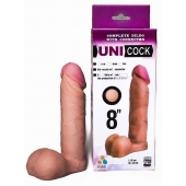 Фаллическая насадка для страпона UNICOCK 8  - 20 см. - LOVETOY (А-Полимер) - купить с доставкой в Рыбинске