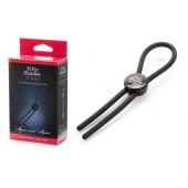 Тёмно-серое эрекционное кольцо с зажимом Again and Again Adjustable Cock Ring - Fifty Shades of Grey - в Рыбинске купить с доставкой