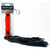 Нежная плеть с красным мехом BDSM Light - 43 см. - БДСМ Арсенал - купить с доставкой в Рыбинске