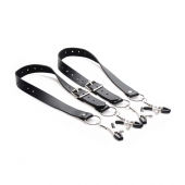 Ремни с зажимами для половых губ Spread Labia Spreader Straps with Clamps - XR Brands - купить с доставкой в Рыбинске
