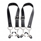 Ремни с зажимами для половых губ Spread Labia Spreader Straps with Clamps - XR Brands - купить с доставкой в Рыбинске