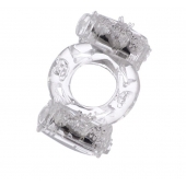 Прозрачное виброкольцо с двумя вибропульками - Toyfa Basic - в Рыбинске купить с доставкой