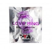 Фиолетовое виброкольцо с двумя вибропульками - Toyfa Basic - в Рыбинске купить с доставкой