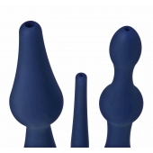 Набор из 3 универсальных насадок для анального душа Universal 3 Piece Silicone Enema Attachment Set - XR Brands - купить с доставкой в Рыбинске