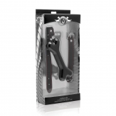 Черный кляп в форме косточки Hound Adjustable Dog Bone Gag - XR Brands - купить с доставкой в Рыбинске