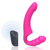 Розовый безремневой страпон Straples Strap-On Dildo - Erokay - купить с доставкой в Рыбинске