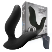 Черный вибромассажер простаты 3,5’’ Remote Control Curve P-spot Massager - 12 см. - Erokay - в Рыбинске купить с доставкой