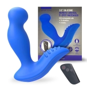 Синий вибромассажер простаты 3,5’’ Remote Control P-spot Massager - 12,5 см. - Erokay - в Рыбинске купить с доставкой