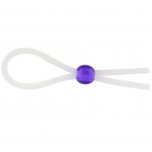 Прозрачное лассо с фиолетовой бусиной SILICONE COCK RING WITH BEAD LAVENDER - NMC - в Рыбинске купить с доставкой