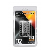 Прозрачная насадка на пенис с шишечками STAY HARD COCK SLEEVE 02 CLEAR - Blush Novelties - в Рыбинске купить с доставкой