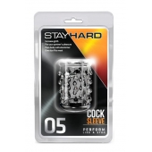 Прозрачная насадка с капельками STAY HARD COCK SLEEVE 05 CLEAR - Blush Novelties - в Рыбинске купить с доставкой