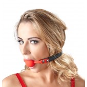 Силиконовый кляп-шар на чёрных ремешках Red Gag silicone - Orion - купить с доставкой в Рыбинске