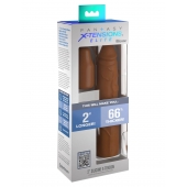 Коричневая насадка на член 2  Silicone X-tension - 20,3 см. - Pipedream - в Рыбинске купить с доставкой