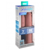 Телесная вибронасадка на член 3  Vibrating Mega X-tension with Remote - 22,9 см. - Pipedream - в Рыбинске купить с доставкой
