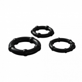 Набор из 3 черных эрекционных колец Babooom Ring Set - Adrien Lastic - в Рыбинске купить с доставкой