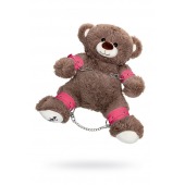 Бондажный набор: бурый мишка с розовыми оковами и наручниками - Pecado - купить с доставкой в Рыбинске