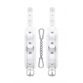 Белые узкие наручники-браслеты со скруглёнными углами - Pecado - купить с доставкой в Рыбинске