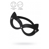 Черная открытая маска с ушками кошки - Pecado - купить с доставкой в Рыбинске