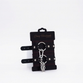 Черно-красные кожаные оковы - Crazy Handmade - купить с доставкой в Рыбинске