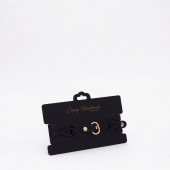 Черный кожаный ошейник с золотистой фурнитурой - Crazy Handmade - купить с доставкой в Рыбинске