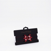 Черный ошейник с красным декором и строчкой - Crazy Handmade - купить с доставкой в Рыбинске