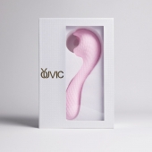 Розовый вибромассажёр с деликатными токами - Youvic - купить с доставкой в Рыбинске