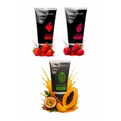 Набор из 3 съедобных лубрикантов JUJU (клубника, малина, тропические фрукты) - JuJu - купить с доставкой в Рыбинске
