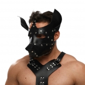 Черная кожаная маска «Собака» - Crazy Handmade - купить с доставкой в Рыбинске
