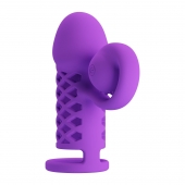 Фиолетовая вибронасадка с клиторальным отростком Harden - Baile - в Рыбинске купить с доставкой