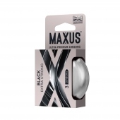 Черные утолщенные презервативы MAXUS Extra Strong с железным кейсом - 3 шт. - Maxus - купить с доставкой в Рыбинске