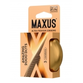 Точечные презервативы MAXUS 2000 Amazing Dots с железным кейсом - 3 шт. - Maxus - купить с доставкой в Рыбинске