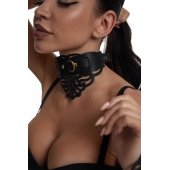 Фигурный чокер с узорами и золотистой фурнитурой - Crazy Handmade - купить с доставкой в Рыбинске