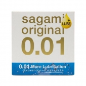 Увлажнённый презерватив Sagami Original 0.01 Extra Lub - 1 шт. - Sagami - купить с доставкой в Рыбинске