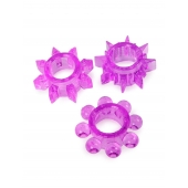 Набор из 3 лиловых эрекционных колец различной формы - Erowoman-Eroman - в Рыбинске купить с доставкой