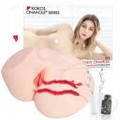 Мастурбатор-полуторс с двойным слоем материала и вибрацией Jenny Onahole Real Vagina - KOKOS - в Рыбинске купить с доставкой