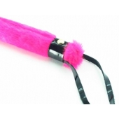 Нежная плеть с розовым мехом BDSM Light - 43 см. - БДСМ Арсенал - купить с доставкой в Рыбинске