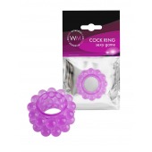 Лиловое эрекционное кольцо с 2 рядами стимулирующих шариков - Erowoman-Eroman - в Рыбинске купить с доставкой