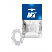 Эластичное эрекционное кольцо с шипиками и шариками - Sex Expert - в Рыбинске купить с доставкой