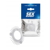 Эластичное эрекционное кольцо с 3 шариками и шипами - Sex Expert - в Рыбинске купить с доставкой