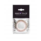 Эрекционное кольцо с бежевыми «ресничками» - Sextaz - в Рыбинске купить с доставкой