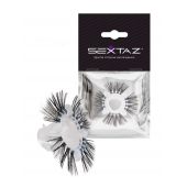 Эластичное эрекционное кольцо с черными «ресничками» - Sextaz - в Рыбинске купить с доставкой