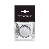 Эластичное эрекционное колечко с черными «ресничками» - Sextaz - в Рыбинске купить с доставкой