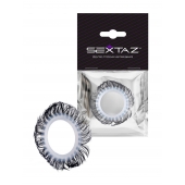 Эластичное эрекционное колечко с черными «ресничками» - Sextaz - в Рыбинске купить с доставкой